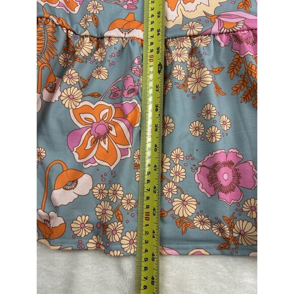 Grace Karin Womens Floral Retro Midi Dress Size XL Grey 1960s Style Sundress - Picture 10 of 11